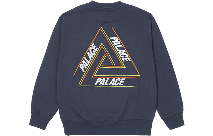 Lookbook 팔라스 FW21 베이식 트라이퍼그 로고 크루넥 맨투맨 네이비 블루 Unisex P21CW010