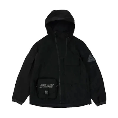 PALACE FW21 Black Bag Jacket Unisex Winter Collection Detachable Logo Outerwear. P21JK064