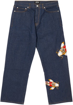 PALACE FW21 鯉魚印花靛藍丹寧牛仔褲 男女休閒藍色. P21D007 Order PALACE FW21 鯉魚印花靛藍丹寧牛仔褲 男女休閒藍色. P21D007