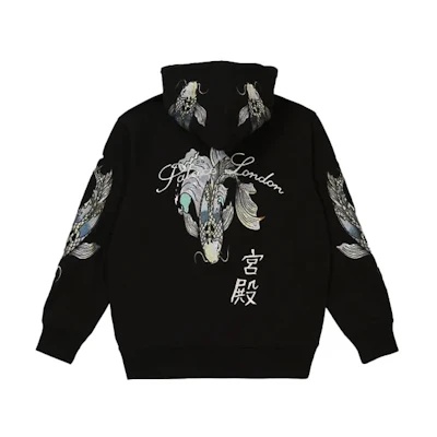 PALACE FW21 Carp Zip Hood Black Embroidered Hoodie Jacket Unisex Black P21CS064