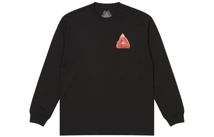 Lookbook PALACE FW21 Chapping Black Long Sleeve Tee with Scenic Back Graphic Unisex. P21LS010