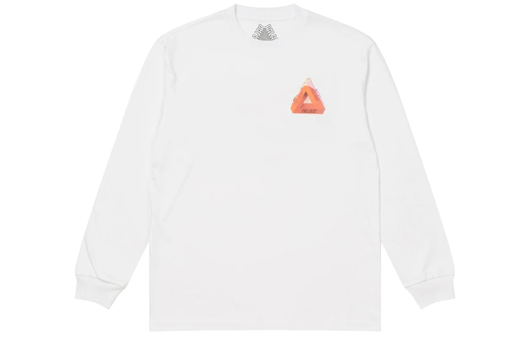 PALACE FW21 Chapping Long Sleeve Tee White Back Print Unisex Shirt. P21LS009