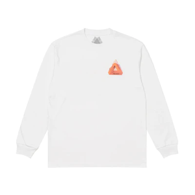 PALACE FW21 Chapping Long Sleeve Tee White Back Print Unisex Shirt. P21LS009