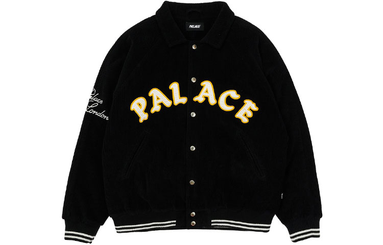 Palace FW21 Cord Bomber Logo Jacket Unisex Black P20JK110