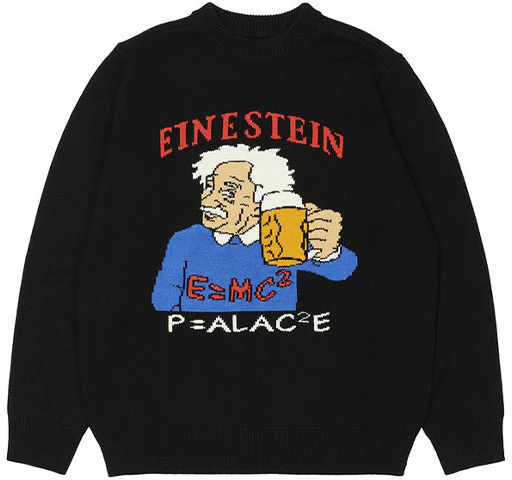 palace-fw-21-eine-stein-einstein-cartoon-knit-sweater-black-unisex-pullover-p21-kw-006