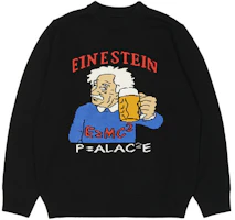 Palace FW21 Eine Stein Einstein Cartoon Knit Sweater Black Unisex Pullover P21KW006 Palace FW21 Eine Stein Einstein Cartoon Knit Sweater Black Unisex Pullover P21KW006