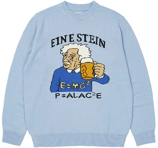 palace-fw-21-einstein-cartoon-knit-sweater-baby-blue-unisex-pullover-p21-kw-008