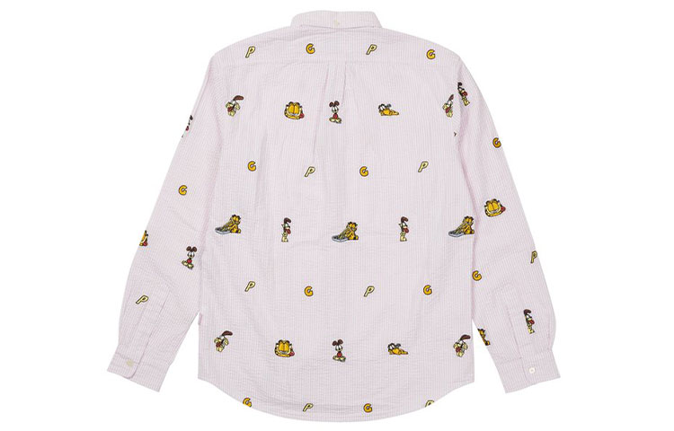 PALACE FW21 Garfield Boojie Shirt Embroidered Cartoon Long Sleeve Pink Unisex. P21SHT001 圖 3