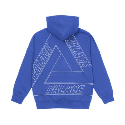 Palace FW21 Jumbo Tri-Ferg Navy Pullover Hoodie Unisex Drop Shoulder Design P21CS255