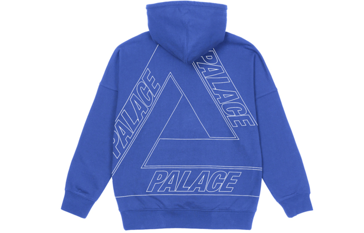 Palace FW21 Jumbo Tri-Ferg Navy Pullover Hoodie Unisex Drop Shoulder Design P21CS255 圖 2