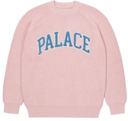 PALACE FW21 Logo Crewneck Knit Sweater Pink Unisex Gift Recommendation. P20KW027 Buy PALACE FW21 Logo Crewneck Knit Sweater Pink Unisex Gift Recommendation. P20KW027