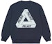 Buy PALACE FW21 Navy Slub Crew Sweatshirt dengan Logo Cetak - Uniseks. P21CS069