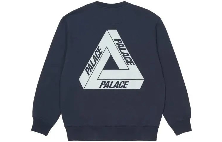 Order PALACE FW21 海軍藍Logo印花毛圈棉圓領衫 - 男女款。 P21CS069
