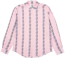 PALACE FW21 Razor Sharp Chain Pattern Long Sleeve Shirt Pink Unisex. P21SHT006 PALACE FW21 Razor Sharp Chain Pattern Long Sleeve Shirt Pink Unisex. P21SHT006