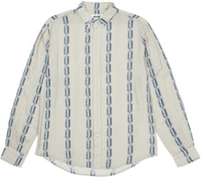 PALACE FW21 Razor Sharp Chain Pattern Long Sleeve Shirt Unisex White. P21SHT008 PALACE FW21 Razor Sharp Chain Pattern Long Sleeve Shirt Unisex White. P21SHT008