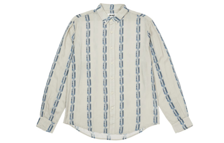 Order PALACE FW21 銳利鍊條圖案長袖襯衫 中性款 白色. P21SHT008