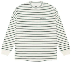 Palace FW21 Rule Striped Logo Longsleeve Green Shirt Unisex Crewneck Top P21ES001 Palace FW21 Rule Striped Logo Longsleeve Green Shirt Unisex Crewneck Top P21ES001
