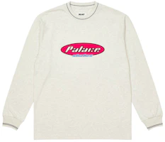 Order PALACE FW21 灰白標誌長袖T恤 男女適穿 白色 P21ES026