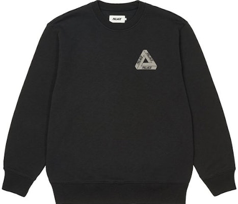 PALACE FW21 三角標誌黑色圖案圓領衛衣 男女款 黑色。 P21CS067 Lookbook PALACE FW21 三角標誌黑色圖案圓領衛衣 男女款 黑色。 P21CS067