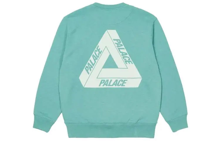 Order Sudadera Unisex PALACE FW21 Slub Crew Verde Menta Logo Triángulo. P21CS072
