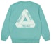 Order 팔라스 FW21 슬럽 크루 민트 삼각 로고 유니섹스 풀오버 스웻셔츠. P21CS072