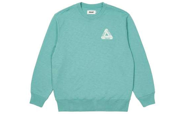Lookbook Sudadera Unisex PALACE FW21 Slub Crew Verde Menta Logo Triángulo. P21CS072