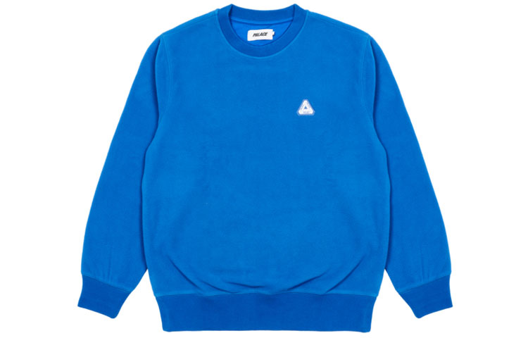 Palace FW21 ULTIMO Polar Fleece Sofar Crew Sweatshirt Classic Blue Unisex P21PTF004