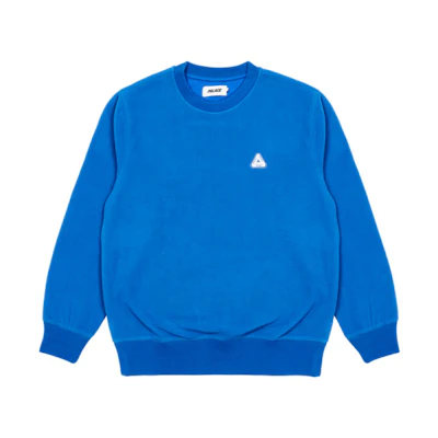 Palace FW21 ULTIMO Polar Fleece Sofar Crew Sweatshirt Classic Blue Unisex P21PTF004