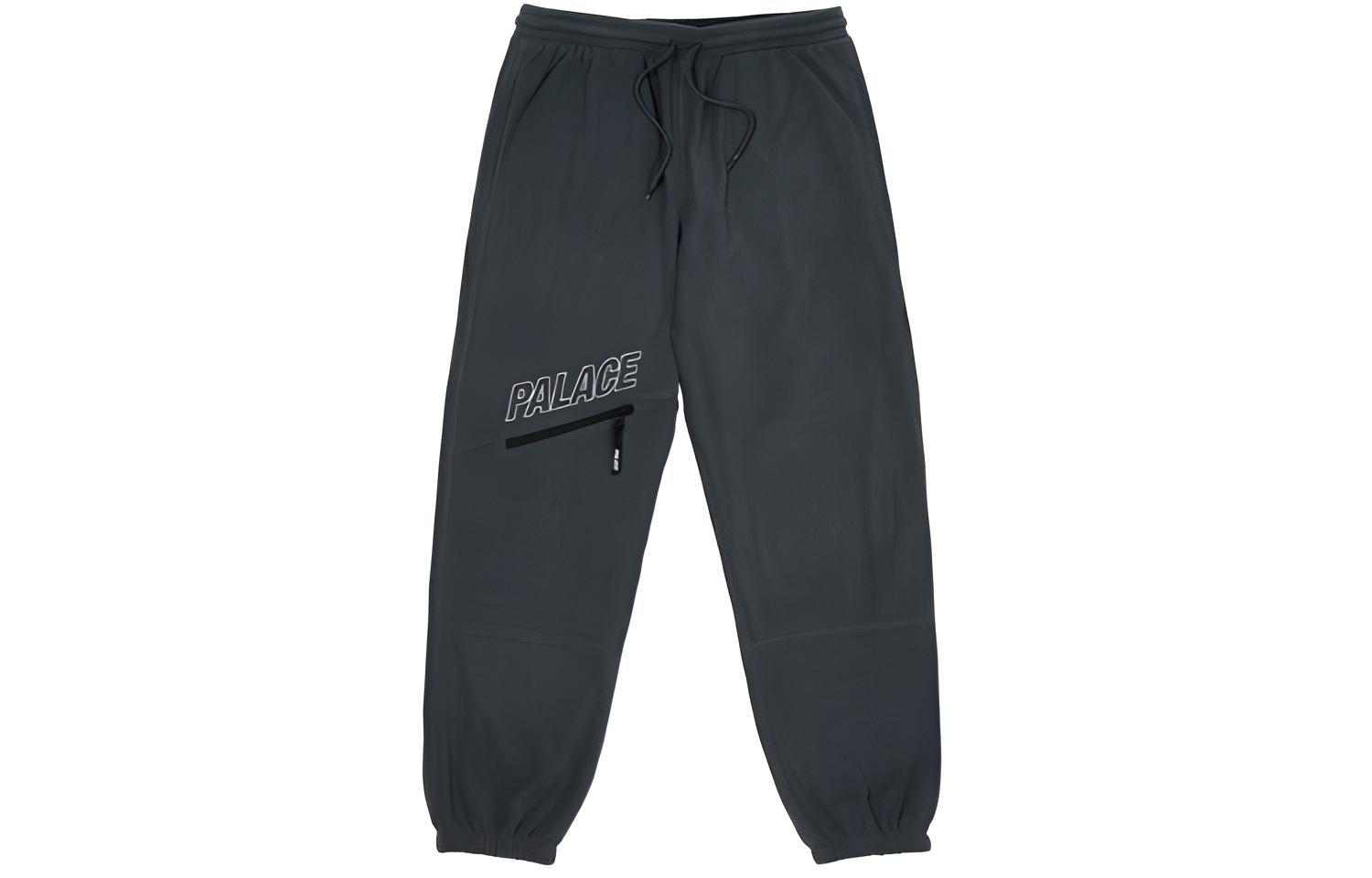 PALACE FW21 Ultimo Polar Grid Reverse Logo Jogger Pants Black Unisex. P21JG011