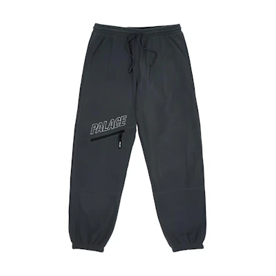 PALACE FW21 Ultimo Polar Grid Reverse Logo Jogger Pants Black Unisex. P21JG011