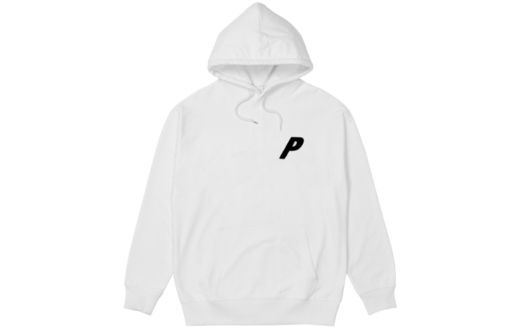 PALACE FW21 Ultimo Tri-Chenille Logo Hoodie White Sweatshirt. PAL-FW21-457