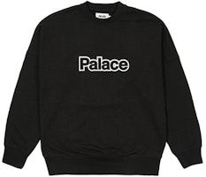 PALACE FW21 Word Crew Black Logo Print Pullover Sweatshirt Unisex Black. P20CS016 PALACE FW21 Word Crew Black Logo Print Pullover Sweatshirt Unisex Black. P20CS016