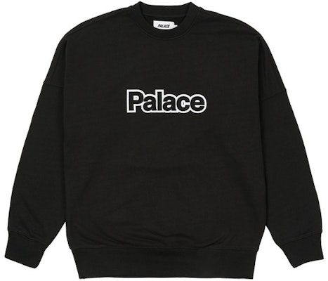 팔라스 FW21 워드 크루 블랙 로고 프린트 풀오버 스웻셔츠 유니섹스 블랙. P20CS016 Order 팔라스 FW21 워드 크루 블랙 로고 프린트 풀오버 스웻셔츠 유니섹스 블랙. P20CS016