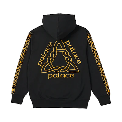 PALACE FW21 Ye Olde Hood Black Tri-Ferg Logo Print Pullover Hoodie Unisex Black. P21HD028