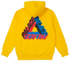 Palace FW21 Yellow Hoodie Winter Collection Unisex Letter Print Pullover P21HD026 Palace FW21 Yellow Hoodie Winter Collection Unisex Letter Print Pullover P21HD026