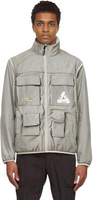 PALACE FW22 Cordura RS Zip Off Jaket Kelabu Multi-Poket Jaket Kelabu Terang. P23JK114 Cheap PALACE FW22 Cordura RS Zip Off Jaket Kelabu Multi-Poket Jaket Kelabu Terang. P23JK114