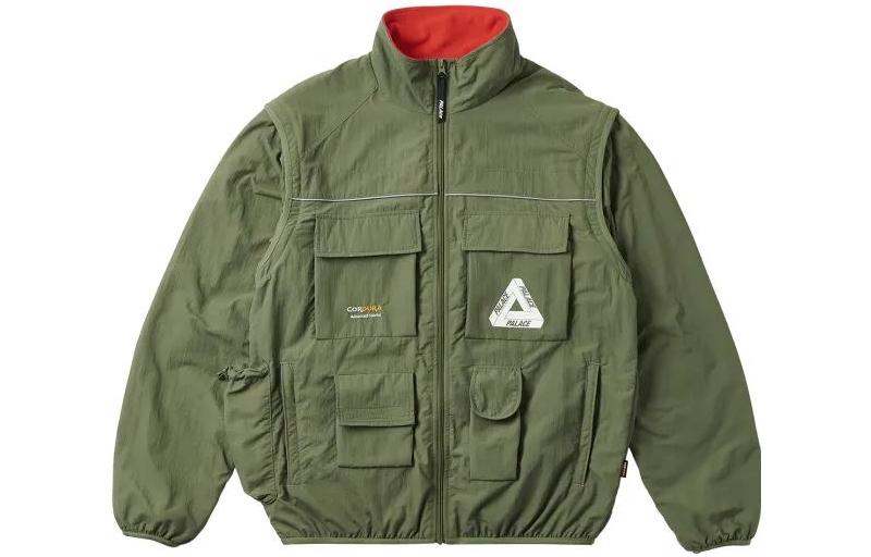 Order PALACE FW22 Cordura 可拆卸夹克 多口袋标志印花 绿色 P23JK119