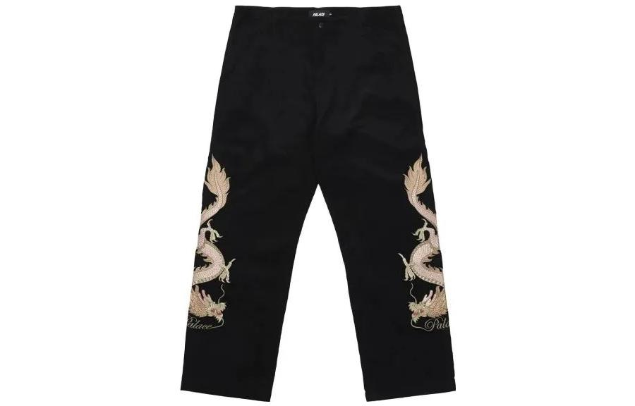 PALACE FW22 Double Dragon Tour Pants Black Unisex Casual Straight-Leg P23T041