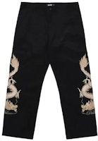 PALACE FW22 Double Dragon Tour Pants Black Unisex Casual Straight-Leg P23T041 PALACE FW22 Double Dragon Tour Pants Black Unisex Casual Straight-Leg P23T041