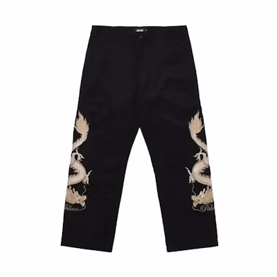 PALACE FW22 Double Dragon Tour Pants Black Unisex Casual Straight-Leg P23T041