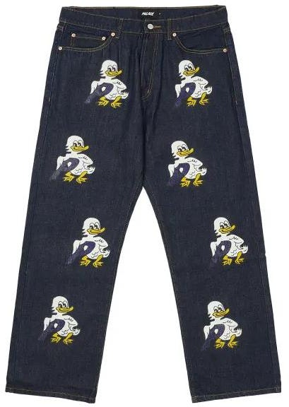 palace-fw-22-duck-print-denim-jeans-navy-blue-duck-graphic-jeans-p23-t040