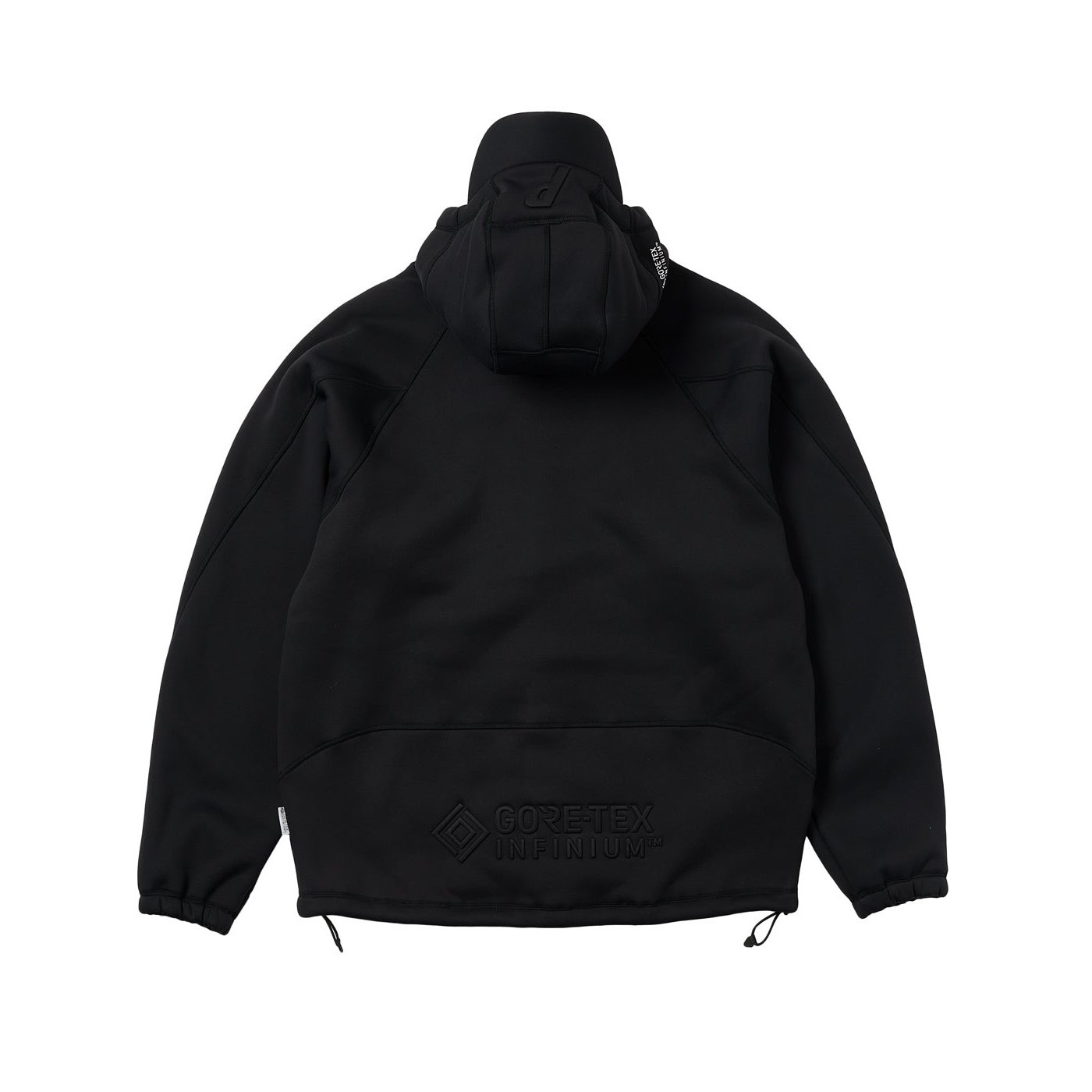 Shop PALACE FW22 Gore-Tex Infinium Reflective Logo Black Hooded Jacket . P23JK112