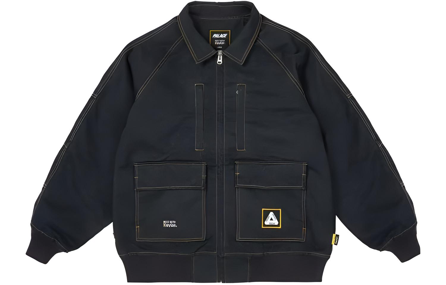 PALACE FW22 Kevlar Denim Bomber Jacket Indigo  Multi-Pocket Outerwear Navy P23JK103