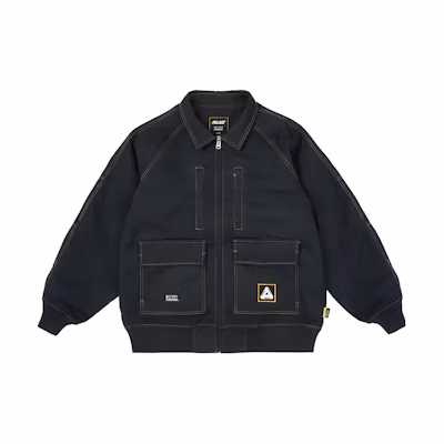 PALACE FW22 Kevlar Denim Bomber Jacket Indigo Multi-Pocket Outerwear Navy P23JK103