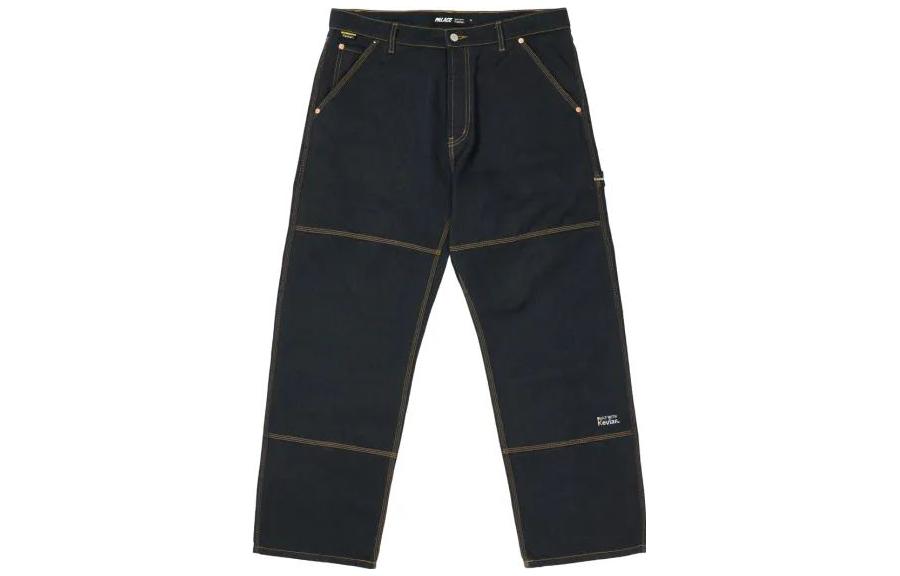 Order PALACE FW22 Kevlar Denim Panel Jeans Lurus Indigo Hitam. P23T031
