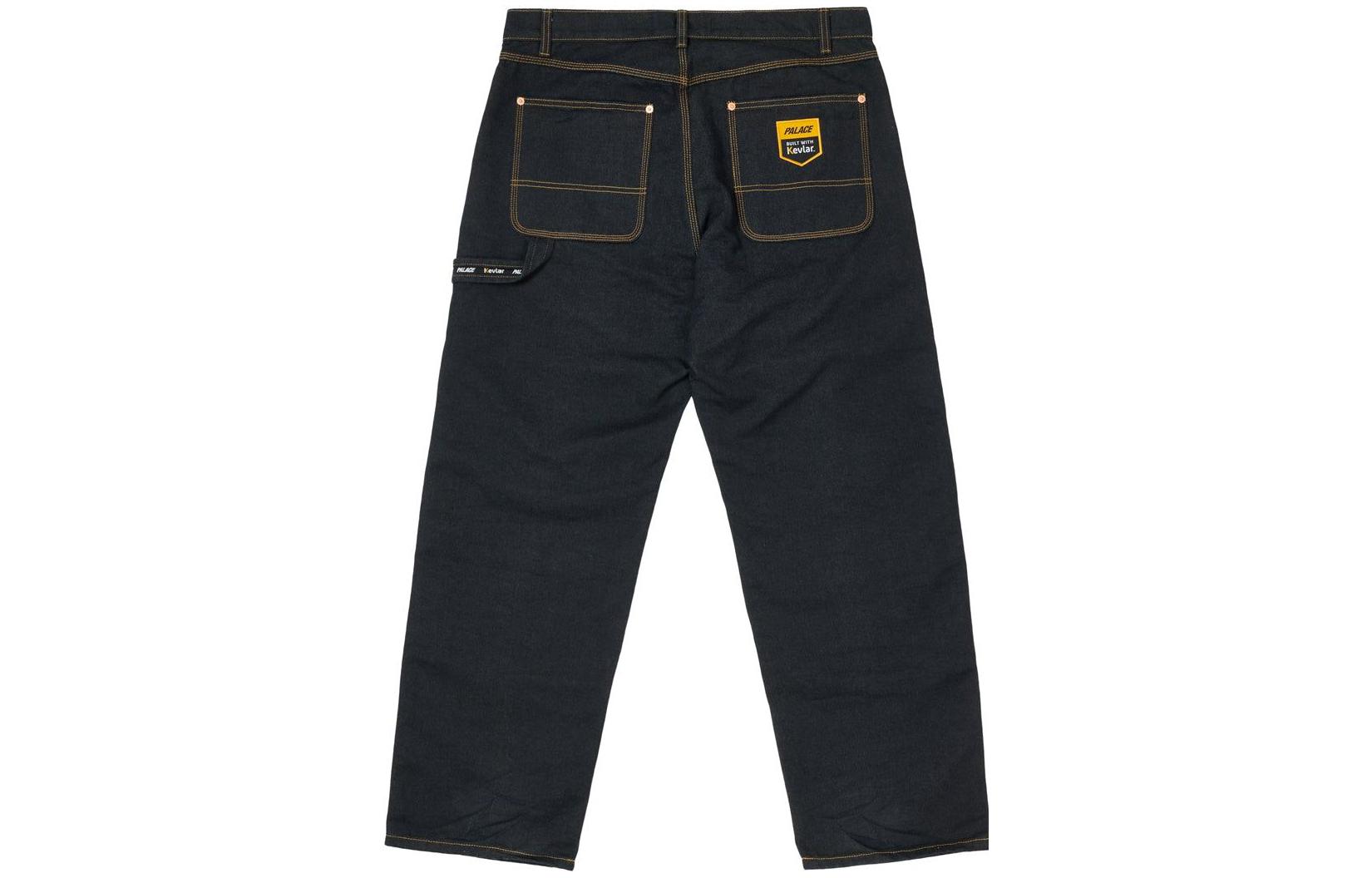 Lookbook PALACE FW22 Kevlar Denim Panel Jeans Lurus Indigo Hitam. P23T031