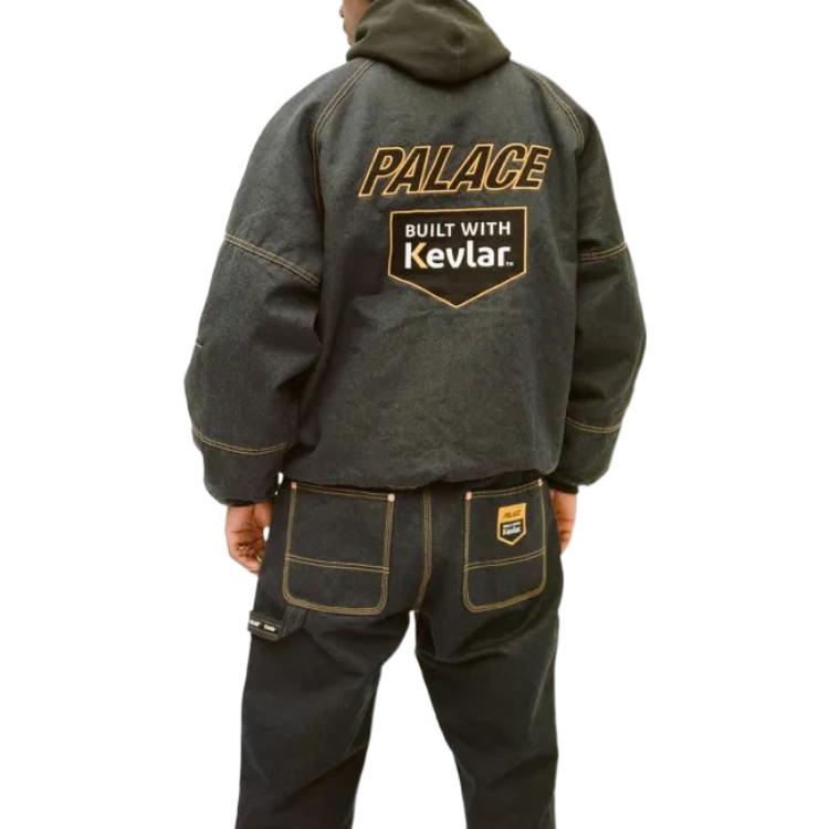 Purchase PALACE FW22 Kevlar Denim Panel Jeans Lurus Indigo Hitam. P23T031