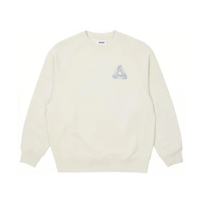 PALACE FW22 Logo-Print Crewneck Sweatshirt Men’s Off-White Long Sleeve. P23CS141