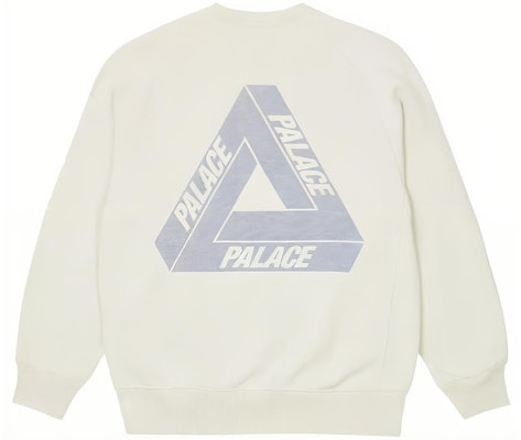 PALACE FW22 男士标志印花米白色长袖圆领卫衣. P23CS141 Lookbook PALACE FW22 男士标志印花米白色长袖圆领卫衣. P23CS141