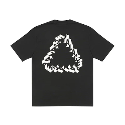 PALACE FW22 Logo Embossed Solid Black T-Shirt . P23TS223